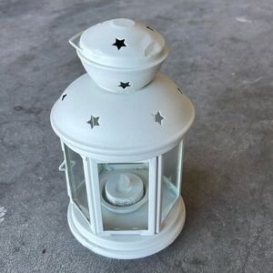 White Star Cutout Metal Lanterns Small